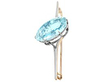 Aquamarine Bar Brooch 