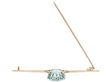 Aquamarine Bar Brooch open