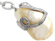 Pearl and Diamond Snake Pendant 