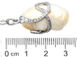 Pearl and Diamond Snake Pendant size