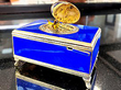 Antique Enamel Music Box Open