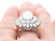 white gold vintage jadeite ring 