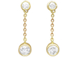 Double Diamond Drop Earrings for Sale