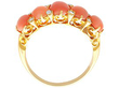 Antique Five Stone Coral Ring in gold