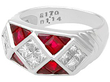 Ruby and Diamond Dress Ring in Platinum