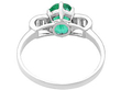 Oval Cut Emerald and Diamond Ring in Platinum back