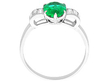 Oval Cut Emerald and Diamond Ring in Platinum setting
