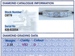 French PavÃ© Diamond Eternity Ring grading card