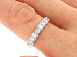 French PavÃ© Diamond Eternity Ring on hand