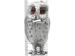 Vintage Owl Mustard Pot in Sterling Silver size