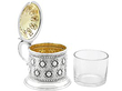 Desirable Style Silver Mustard Pot open