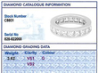 Princess Cut Diamond Eternity Ring in White Gold Grading Card