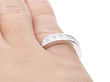 Princess Cut Diamond Eternity Ring in White Gold on finger