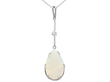 Simple Opal Teardrop Pendant 