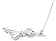 Diamond Bow Brooch in Silver open