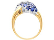 Vintage Sapphire Cluster Ring in Gold