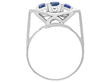 Cushion Cut Sapphire Ring with Diamonds