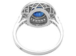 Oval Sapphire Ring with Diamond Halo