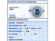 Oval Sapphire Ring with Diamond Halo grading card