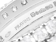 3 Row Diamond Eternity Band hallmarks
