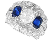 Sapphire and Diamond Dress Ring in Platinum