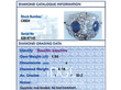 Sapphire and Diamond Dress Ring in Platinum grading card