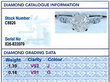 Colour J Diamond Solitaire Ring grading card