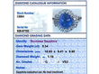 White Gold Oval Sapphire and Diamond Cluster Ring grading card