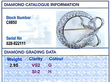  Diamond Crescent Bow Brooch grading card