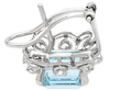 Emerald Cut Aquamarine Earrings in White Gold
