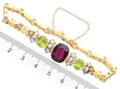 Peridot and Garnet Bracelet in Gold size