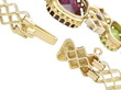 Peridot and Garnet Bracelet in Gold open