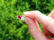 Platinum Ruby Twist Engagement Ring outside
