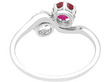 Platinum Ruby Twist Engagement Ring back