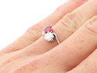 Ruby Twist Engagement Ring wearing