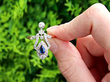 Blue Sapphire Diamond Ring in Rose Gold outside