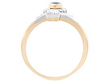 Blue Sapphire Diamond Ring in Rose Gold