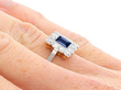 Sapphire Ring Modelled on Hand