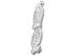 Horizontal Platinum Diamond Brooch Pin