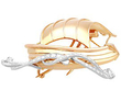 vintage boat brooch