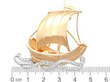 Gold Boat Brooch Vintage size