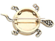 Antique Pearl Turtle Brooch with Diamonds underside