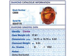 Oval Citrine Engagement Ring grading card