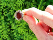Garnet Ring in Yellow Gold Outside 