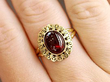 Vintage Gold Garnet Ring 