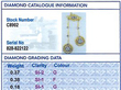 Yellow Gold Diamond Drop Pendant Necklace grading card