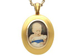 Gemstone Victorian Locket in Gold for Sale