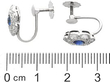 Sapphire and Diamond Earrings in Platinum size