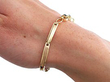 Pearl and Sapphire Bracelet Yellow Gold on wrist