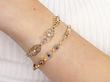 Seed Pearl and Diamond Bracelet in Rose Gold
